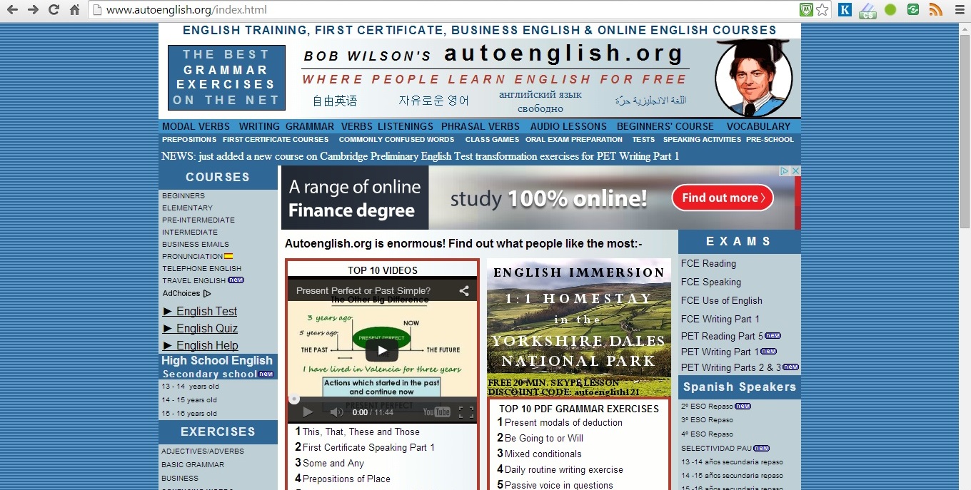 Kurz angličtiny zdarma - Autoenglish