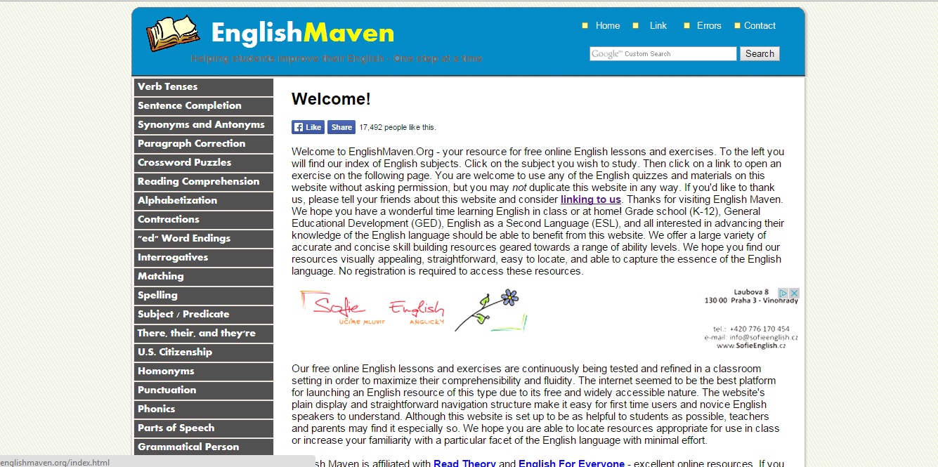 Škola angličtiny na englishmaven